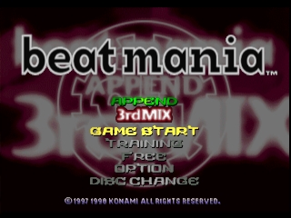 BeatMania Append 3rd Mix (Japan) background